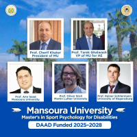 The first Master's program project in the Middle East and Germany at Mansoura University for people with disabilities in sports psychology